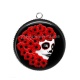 Pendentif Cabochon Argent - femme gotique