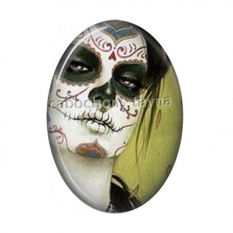 Cabochon Résine Ovale - femme gotique