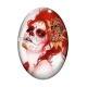 Cabochon Verre Ovale - femme gotique