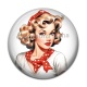Cabochon Résine - pin up