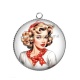Pendentif Cabochon Argent - pin up