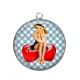 Pendentif Cabochon Argent - pin up