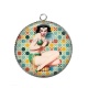 Pendentif Cabochon Argent - pin up