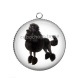 Pendentif Cabochon Argent - chien