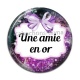 Cabochon Résine - une amie en or