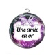 Pendentif Cabochon Argent - une amie en or
