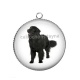 Pendentif Cabochon Argent - chien