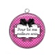 Pendentif Cabochon Argent - pour toi ma meilleure amie