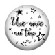 Cabochon Résine - une amie au top