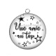 Pendentif Cabochon Argent - une amie au top