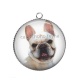 Pendentif Cabochon Argent - chien