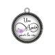 Pendentif Cabochon Argent - une amie pour la vie