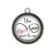 Pendentif Cabochon Argent - une amie pour la vie