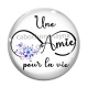 Cabochon Verre - une amie pour la vie