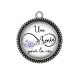 Pendentif Cabochon Argent - une amie pour la vie