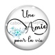 Cabochon Verre - une amie pour la vie