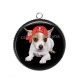 Pendentif Cabochon Argent - chien