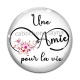 Cabochon Verre - une amie pour la vie