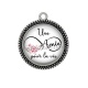 Pendentif Cabochon Argent - une amie pour la vie