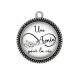 Pendentif Cabochon Argent - une amie pour la vie