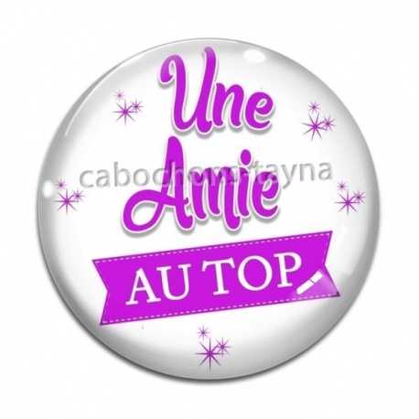 Cabochon Verre - une amie au top
