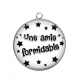 Pendentif Cabochon Argent - une amie formidable