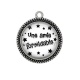 Pendentif Cabochon Argent - une amie formidable
