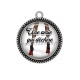 Pendentif Cabochon Argent - amie qui déchire
