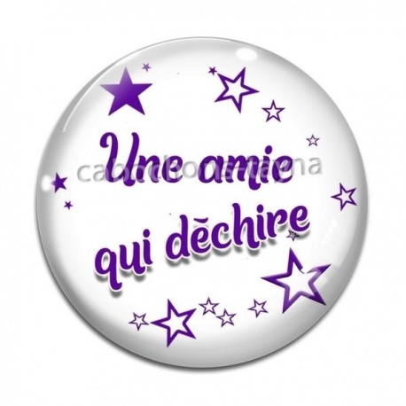 Cabochon Verre - amie qui déchire