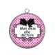 Pendentif Cabochon Argent - mon amie elle déchire