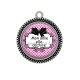 Pendentif Cabochon Argent - mon amie elle déchire