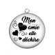 Pendentif Cabochon Argent - mon amie elle déchire