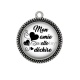Pendentif Cabochon Argent - mon amie elle déchire