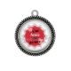 Pendentif Cabochon Argent -  une amie qui déchire