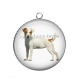 Pendentif Cabochon Argent - chien