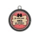 Pendentif Cabochon Argent - je suis une amie qui déchire