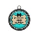 Pendentif Cabochon Argent - je suis une amie qui déchire