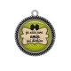 Pendentif Cabochon Argent - je suis une amie qui déchire