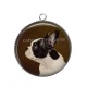 Pendentif Cabochon Argent - chien