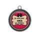 Pendentif Cabochon Argent - je suis une amie qui déchire