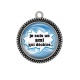 Pendentif Cabochon Argent - je suis une ami qui déchire