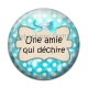 Cabochon Résine - une amie qui déchire
