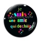 Cabochon Verre - je suis une amie qui déchire
