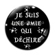 Cabochon Verre - je suis une amie qui déchire