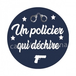 un policier qui déchire