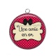 Pendentif Cabochon Argent - une amie en or