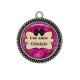 Pendentif Cabochon Argent - une amie géniale