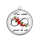 Pendentif Cabochon Argent - une amie pour la vie