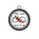 Pendentif Cabochon Argent - une amie pour la vie