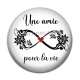 Cabochon Résine - une amie pour la vie
